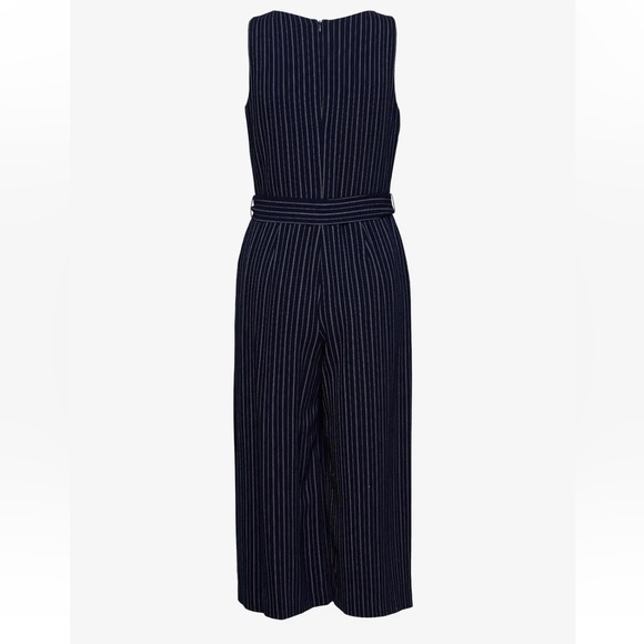 Lauren Ralph Lauren NEW Navy Pinstripe Jumpsuit Sz 12 Sleeveless - Picture 10 of 12
